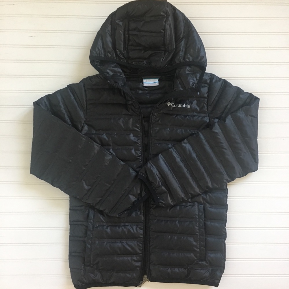 Columbia Kids Hooded Down Jacket Size M 10 / 12